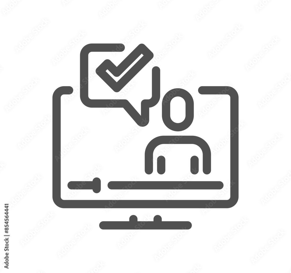 Online education related icon outline and linear vector.
Online education related icon outline and linear vector.