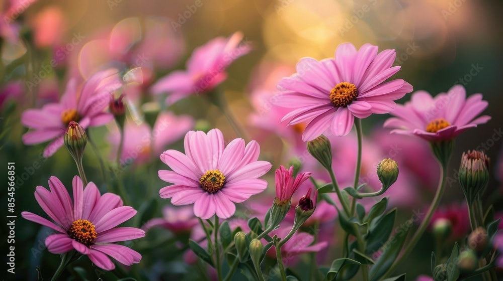 Pink flowers in a garden Pink flowers in a garden