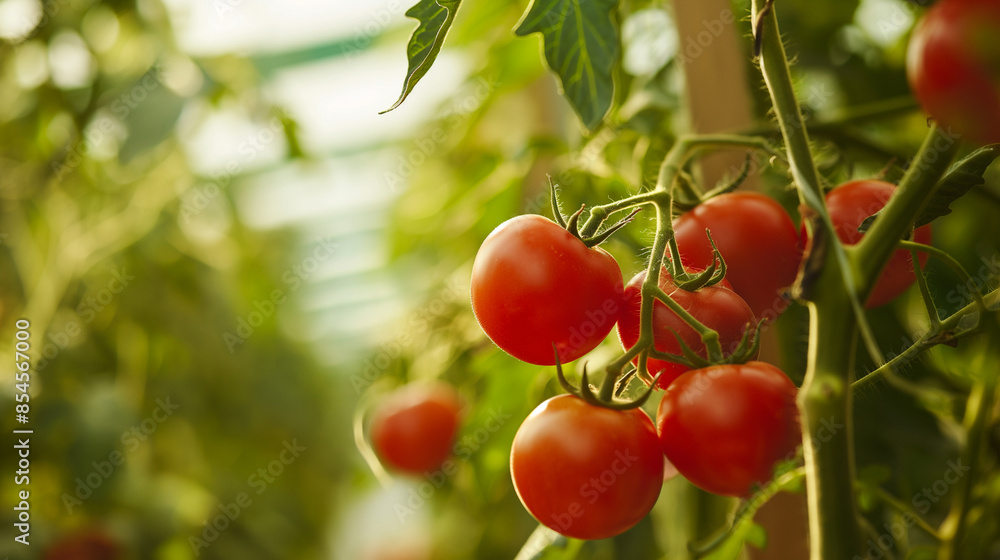 Red tomatoes in the greenhouse Red tomatoes in the greenhouse