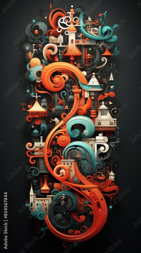 Fototapeta premium Bold and Beautiful Typography Wallpaper Creations