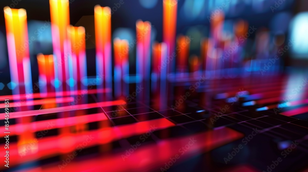 Stock market sector performance displayed in high resolution bar graph showing growth and decline Stock market sector performance displayed in high resolution bar graph showing growth and decline