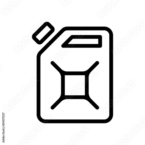 Fuel can line icon isolated on white background.