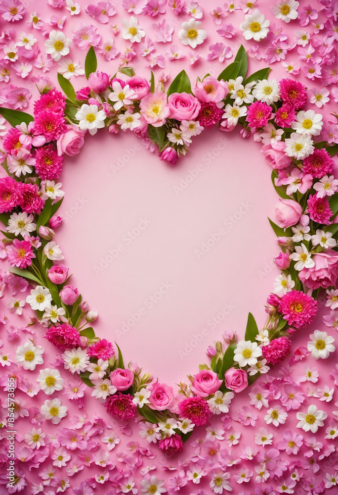Lovely heart shape made of May spring flowers , love, pink, heart, flowers, spring, beautiful, romantic, blooming, nature Lovely heart shape made of May spring flowers , love, pink, heart, flowers, spring, beautiful, romantic, blooming, nature