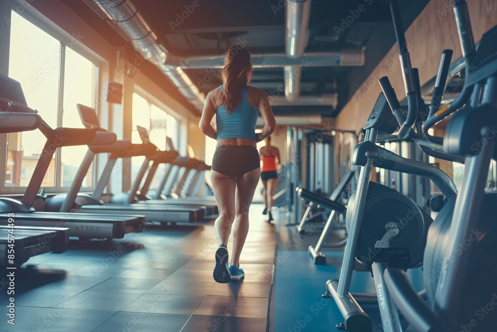 Fitness enthusiasts working out in a modern gym Fitness enthusiasts working out in a modern gym