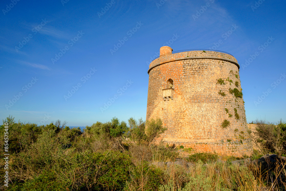 Torre Picada (17th century). Port of Soller. Sierra de Tramuntana. Mallorca. Baleares. Spain. Torre Picada (17th century). Port of Soller. Sierra de Tramuntana. Mallorca. Baleares. Spain.