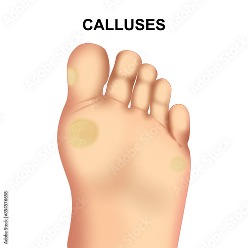 Foot Calluses Medical Illustration 