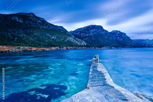 Coastline of the Colonia de Sant Pere. Es Caló. Alcudia Bay. Llevant Peninsula. Arta. Mallorca. Balearic Islands. Spain photo