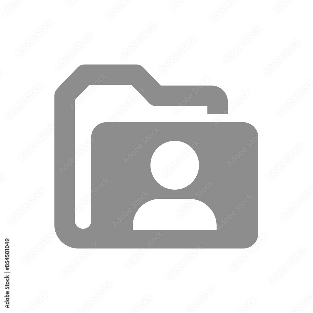 Personal file vector icon. Data and person with folder symbol. Personal file vector icon. Data and person with folder symbol.
