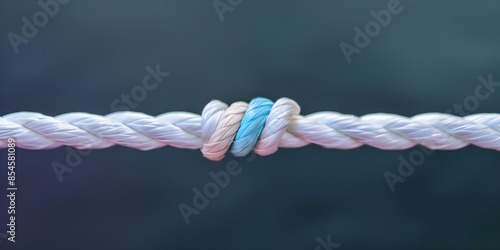A diverse team is like a strong rope connecting partners through unity. Concept Unity in Diversity, Teamwork, Strength in Partnership, Connecting through Differences, Building Strong Bonds