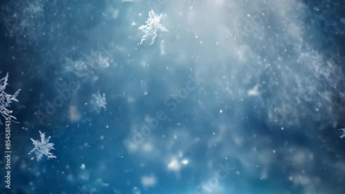 Icy Blue Snowflake Winter Pattern