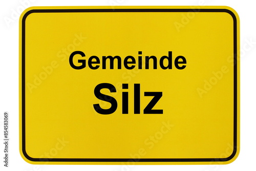 Illustration eines Ortsschildes der Gemeinde Silz in Mecklenburg-Vorpommern photo