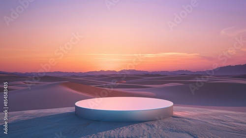 The Platform in Desert Sunset photo