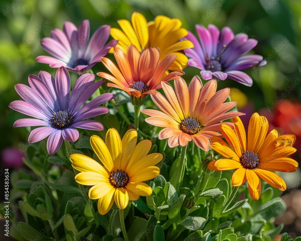 Beautiful flowers in bloom. AI.