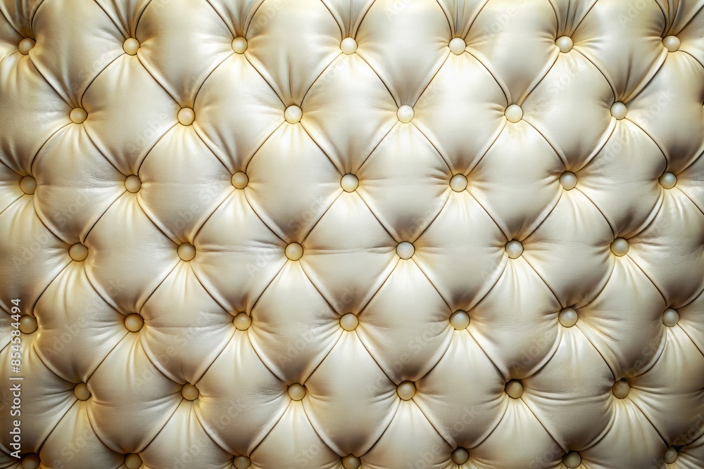 Luxurious ivory leather texture with deep button tufting, showcasing detailed craftsmanship and elegant design. Luxurious ivory leather texture with deep button tufting, showcasing detailed craftsmanship and elegant design.