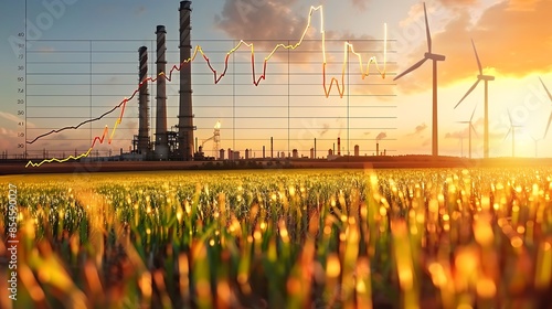 Environmentally Friendly Energy Company Stock Graph photo