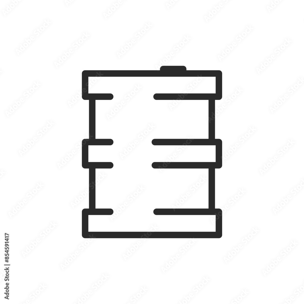 Oil storage tank, linear style icon. oil storage, petroleum industry, or fuel depot. Editable stroke width. Oil storage tank, linear style icon. oil storage, petroleum industry, or fuel depot. Editable stroke width.