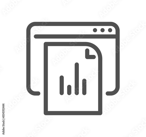 Graph related icon outline and linear vector.
