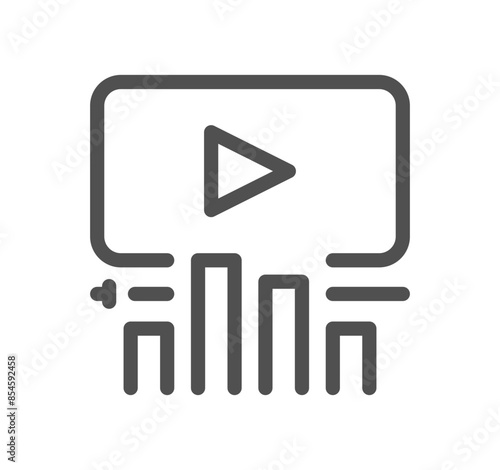 Graph related icon outline and linear vector.
