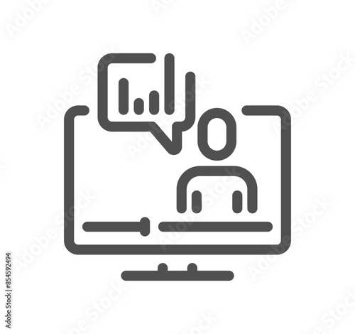 Graph related icon outline and linear vector.
