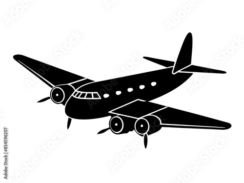 Airplane silhouette vector art