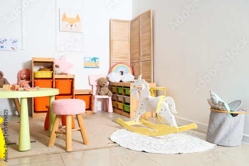 Interior of light playroom ...