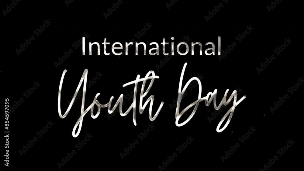 Elegant 4K International Youth Day text animation with white ink droplets forming flowing calligraphy. Glowing effect, transparent background, perfect for celebratory events.
Elegant 4K International Youth Day text animation with white ink droplets forming flowing calligraphy. Glowing effect, transparent background, perfect for celebratory events.