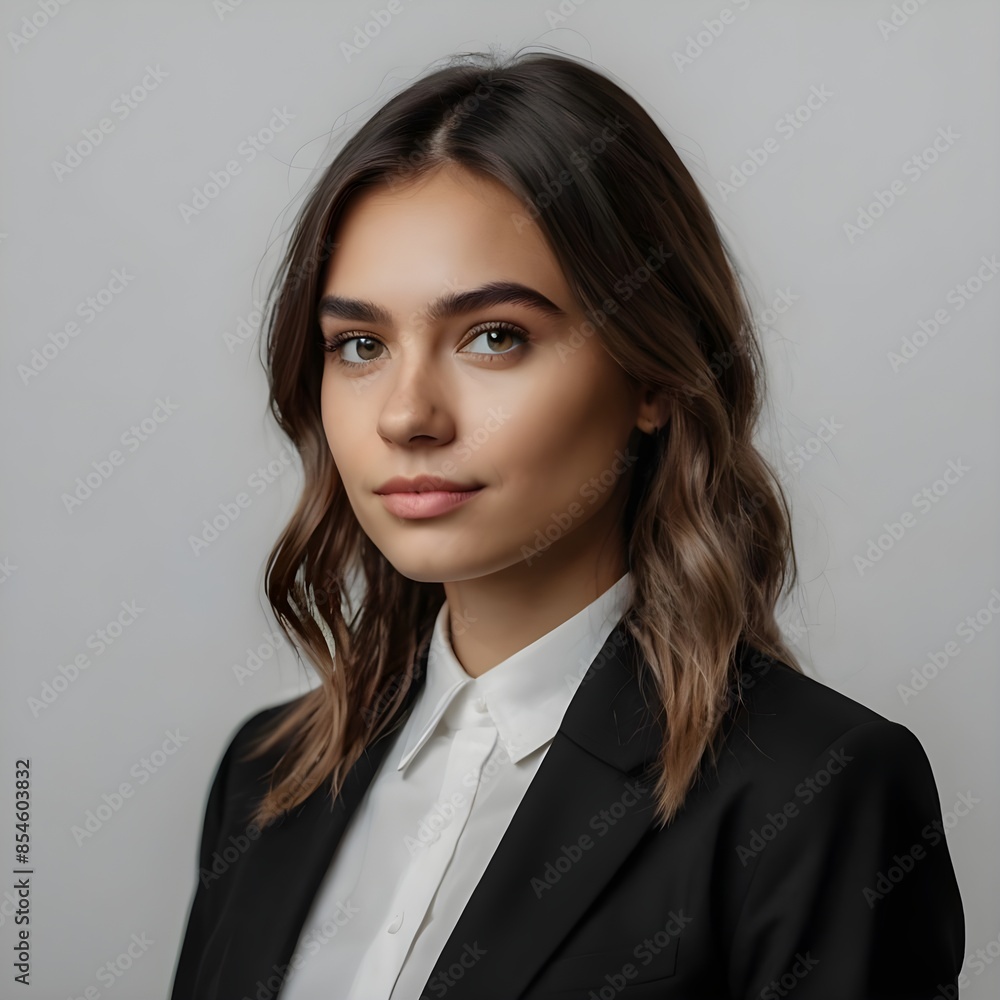 A Pensive Young Woman in Black: Reflecting Poise and Contemplation A Pensive Young Woman in Black: Reflecting Poise and Contemplation