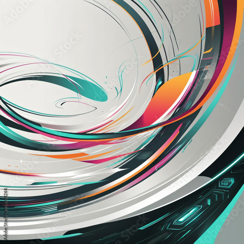 ilustrasi  techno background