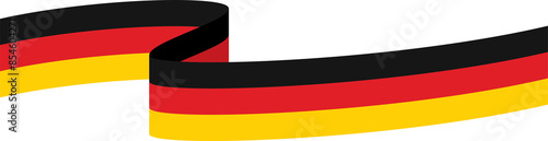 Black, red and yellow colored curved border background, as the colors of Germany flag. Flat design illustration. photo