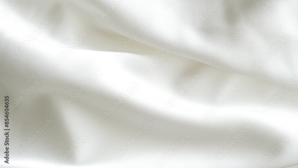 Obraz premium white silk fabric background copy space