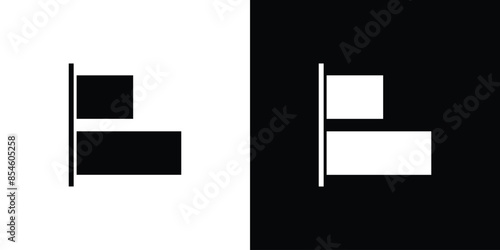 Align left icon flat style vector