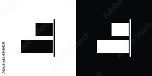 Align right flat icon vector