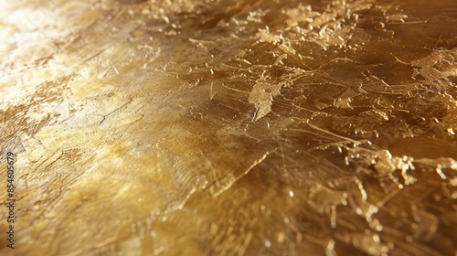 Textured Golden Surface Reflecting Luxury and Elegance with Copy Space photo