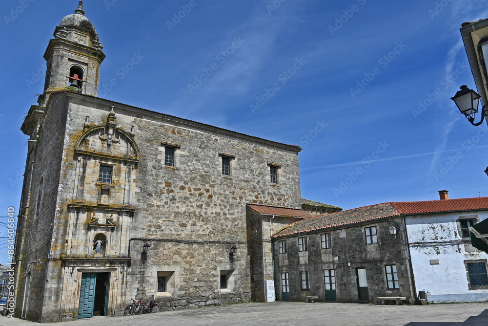 Paesaggi di Galizia, Igrexa de San Pedro de Melide sul cammino Primitivo di Santiago di Compostela - Galizia, Spagna Paesaggi di Galizia, Igrexa de San Pedro de Melide sul cammino Primitivo di Santiago di Compostela - Galizia, Spagna