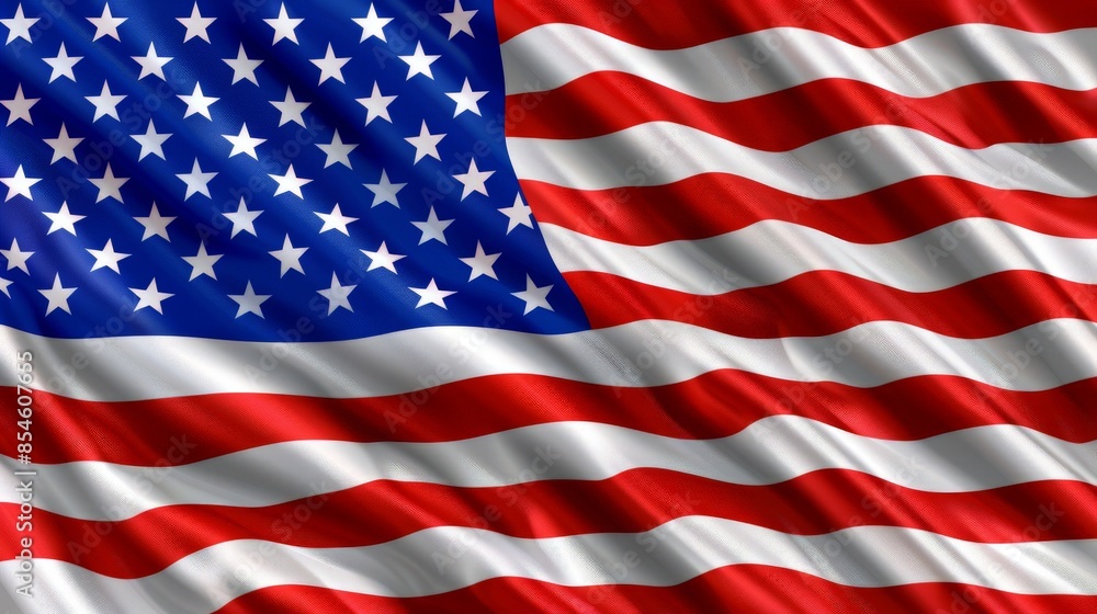 Patriotic digital art with a clean background featuring the US flag in a hyperdetailed style ideal for advertising photos and mockups with text areas Patriotic digital art with a clean background featuring the US flag in a hyperdetailed style ideal for advertising photos and mockups with text areas