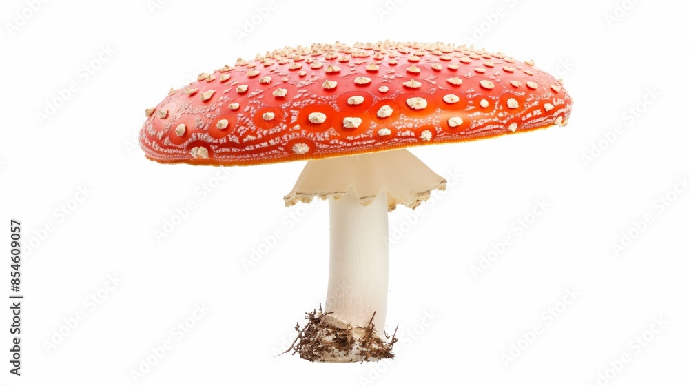 Fly agaric red mushroom isolated on white background Fly agaric red mushroom isolated on white background