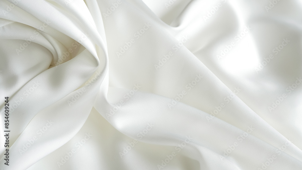 Obraz premium white silk fabric background copy space
