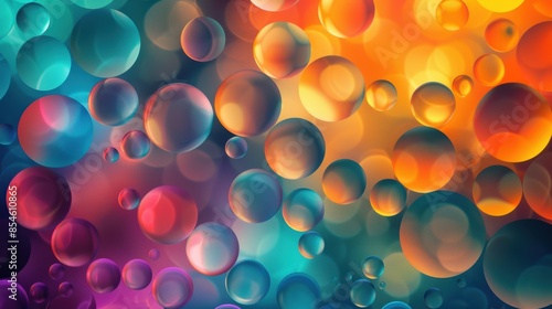 Abstract Colorful Bubbles Background Representing Diversity and Creativity