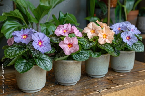 Wallpaper Mural Pots with plants colorful flowers inspiration ideas Torontodigital.ca