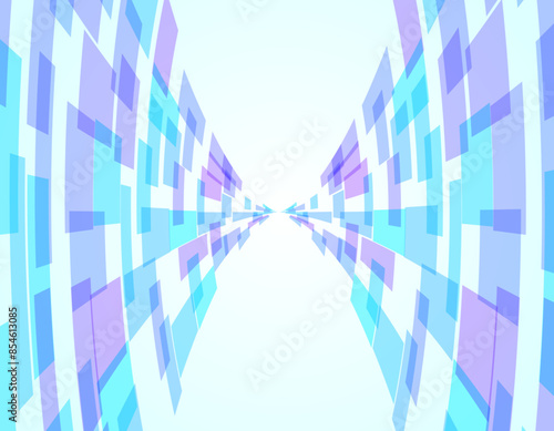 背景イラスト・サイバー幾何学　拡散　青