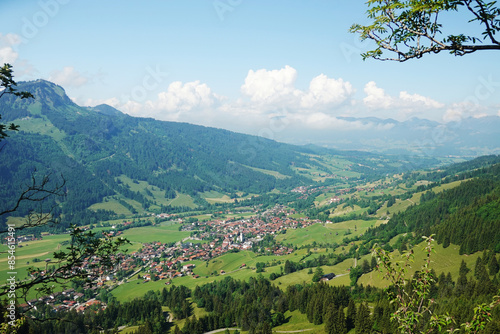 A panorama of Bad Hindelang, Bavaria, Germany photo