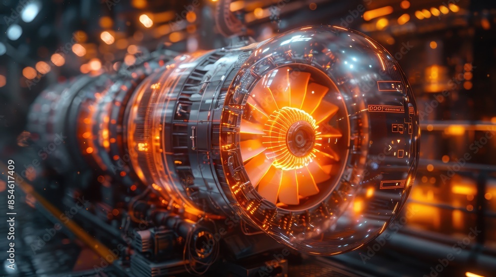 High Tech Futuristic Turbine Engine High Tech Futuristic Turbine Engine