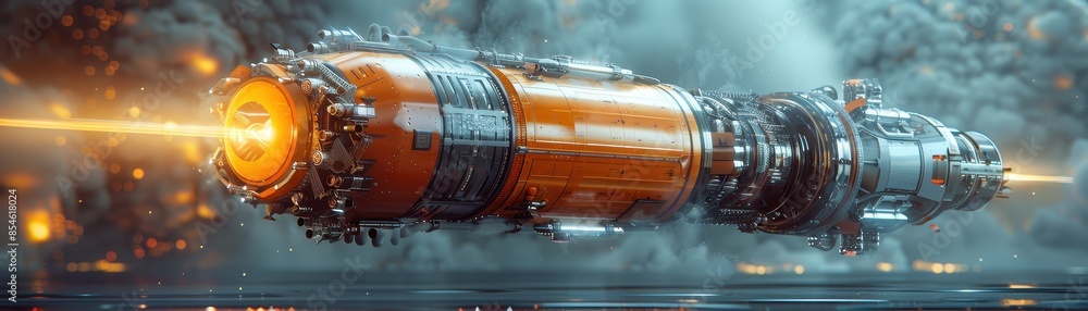 High Tech Futuristic Turbine Engine High Tech Futuristic Turbine Engine