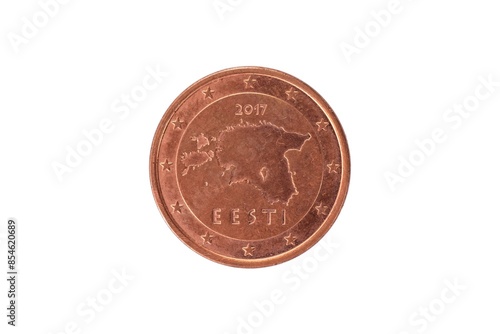 Wallpaper Mural Closeup of backside of 2 cent euro coin. Torontodigital.ca