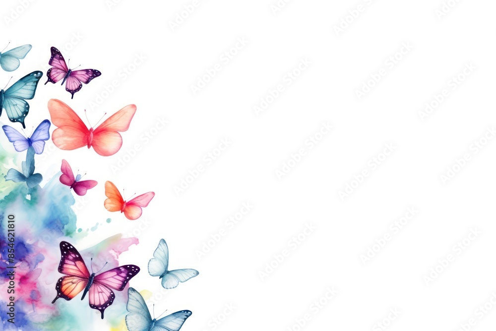 Painting butterfly border pattern nature petal. Painting butterfly border pattern nature petal.