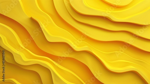 A paper maze with a folded effect. Yellow backdrop with bright colors. Illustration in 3D.