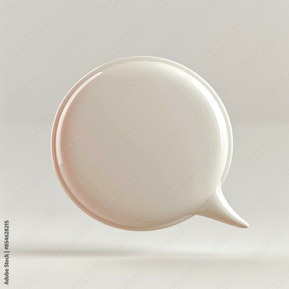 Glossy white empty speech bubble with wavy edge, modern render text bubble, volume dialogue cloud, chat message icon Glossy white empty speech bubble with wavy edge, modern render text bubble, volume dialogue cloud, chat message icon