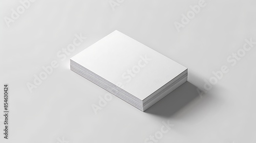 **Simple business card template with a clean, minimalist design, ideal for startups and modern businesses, isolated on a white background. 32k, full ultra HD, high resolution
