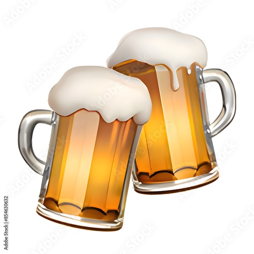 Clinking Beer Mugs photo