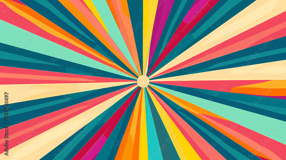 Colorful lines in the center of the optical illusion pattern Colorful lines in the center of the optical illusion pattern